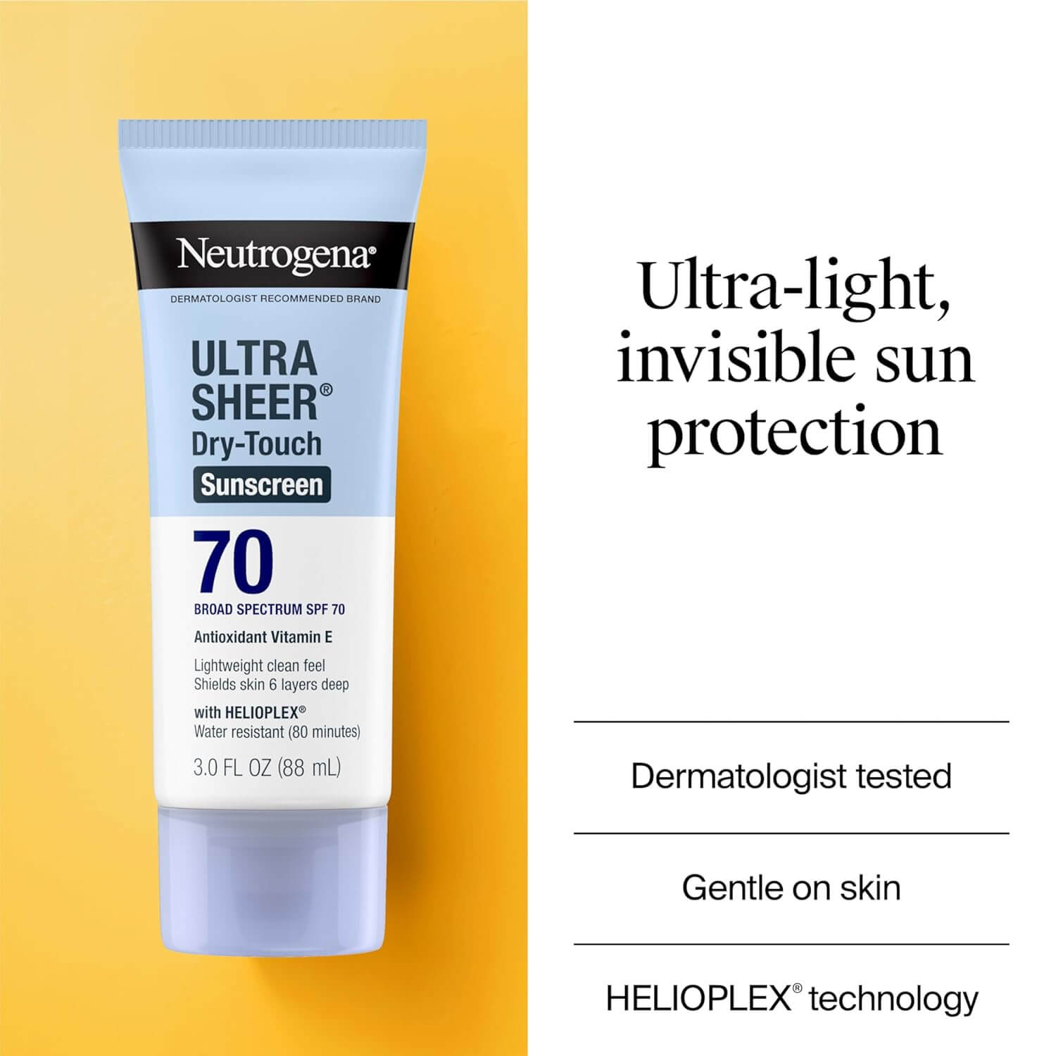  Ultra Sheer® Dry-Touch Sunscreen Lotion Broad Spectrum SPF 70 - image 3