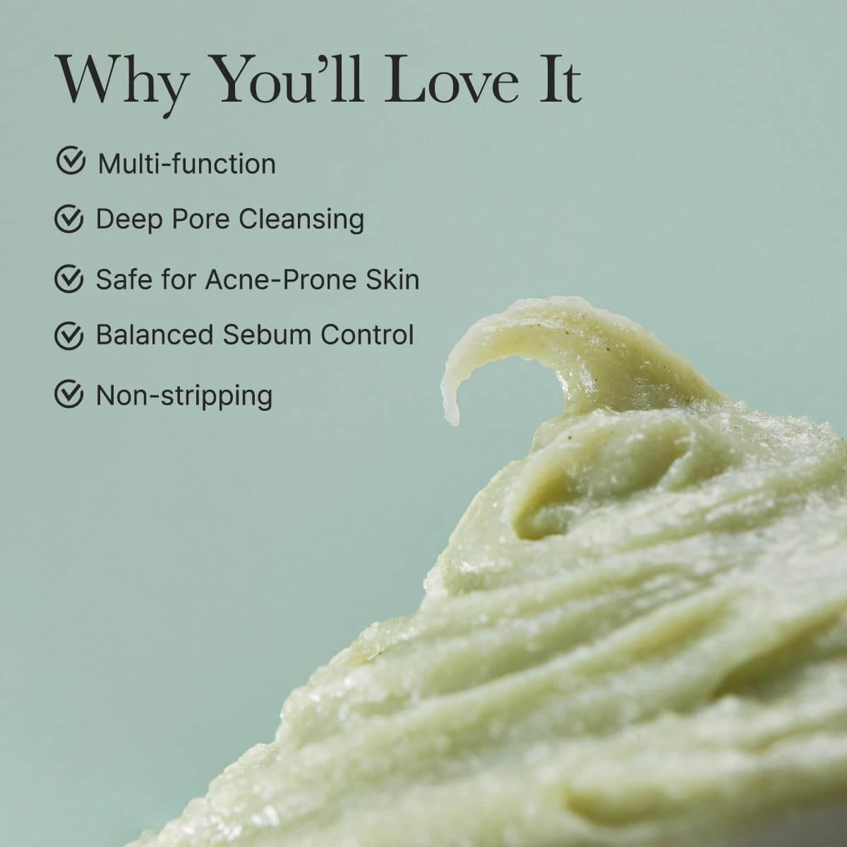 Fresh Green Mochi Cleanser, Gentle Daily Cleanser for Acne-Prone Skin - image 3