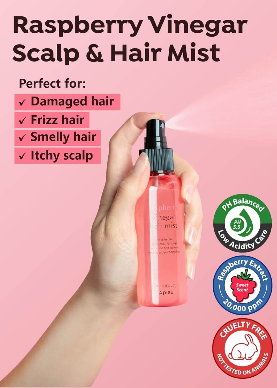 Raspberry Vinegar Hair Mist - image 2