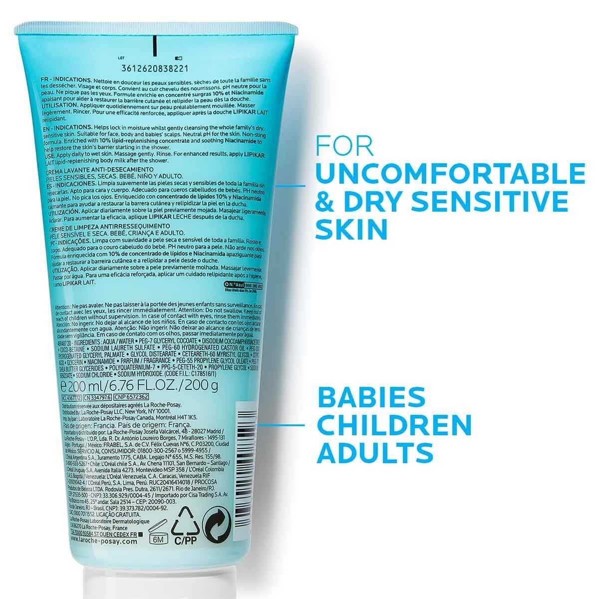 Lipikar Surgras Anti-Dryness Cream Wash  - image 7