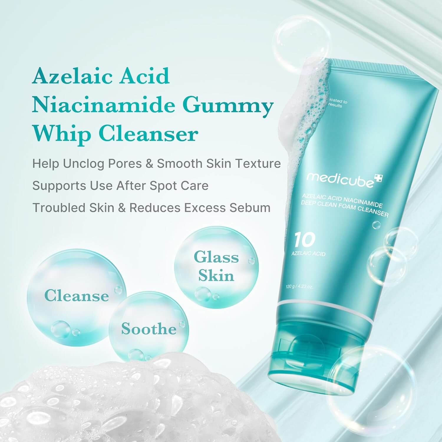 Azelaic Acid Niacinamide Deep Clean Foam Cleanser - image 3