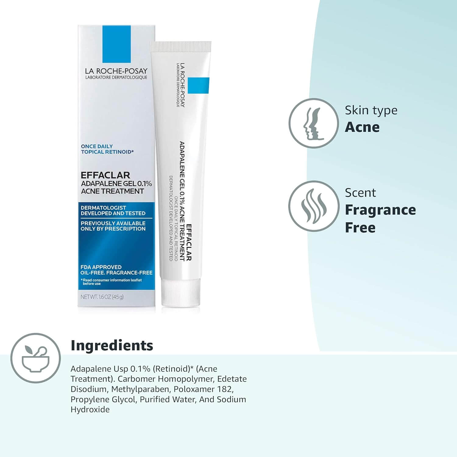 Effaclar Adapalene Gel 0.1% Acne Treatment - image 8