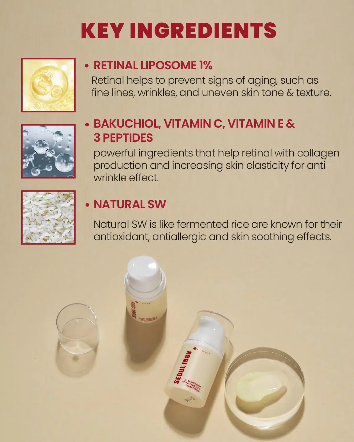 SEOUL 1988 Cream : Retinal Liposome 1% + Fermented Rice - image 5