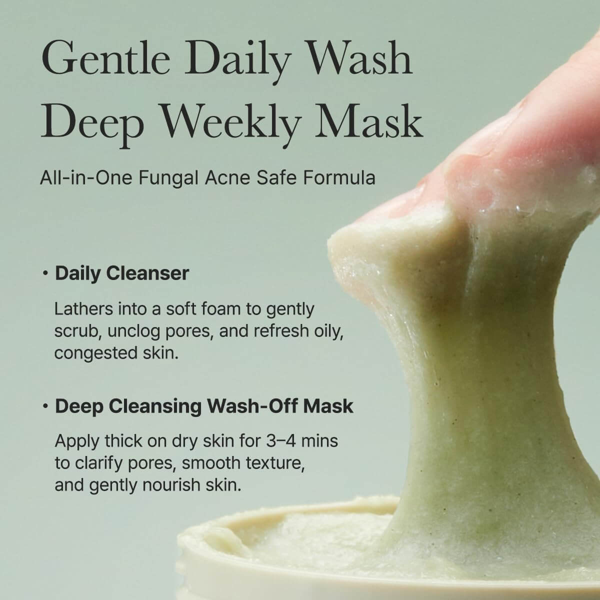 Fresh Green Mochi Cleanser, Gentle Daily Cleanser for Acne-Prone Skin - image 7