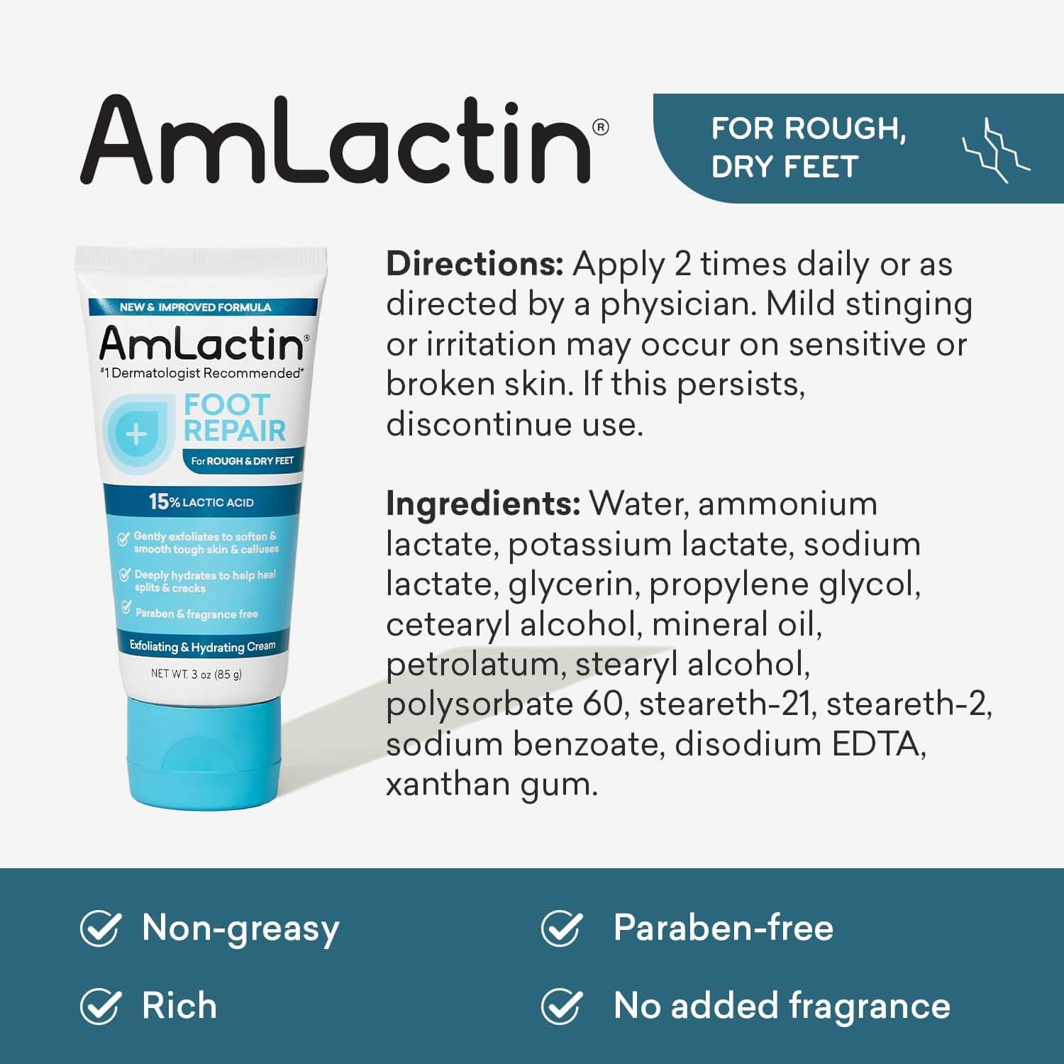 Foot Repair Cream with 15% Lactic Acid AHA - image 7