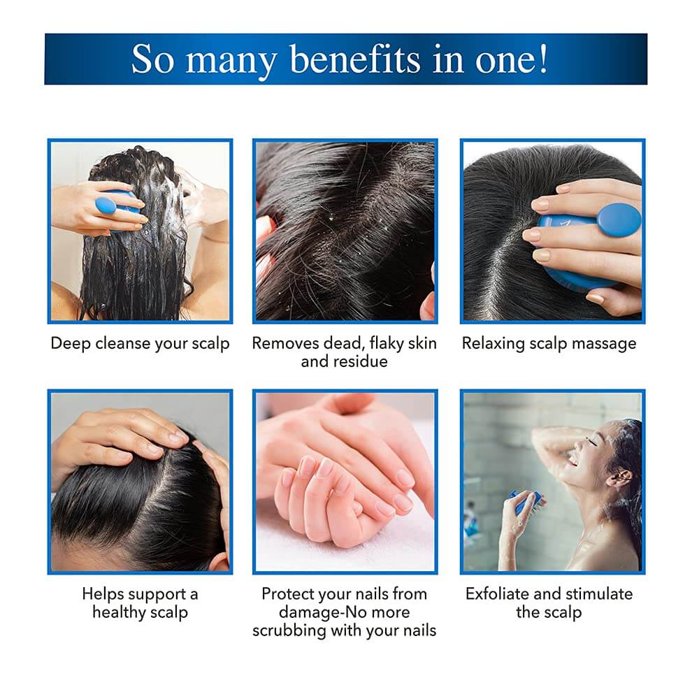 Shampoo Brush with Soft Silicone Scalp Massager Brush Head - image 4