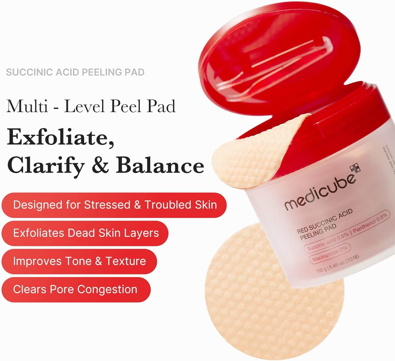 Red Succinic Acid Panthenol Pads - image 3