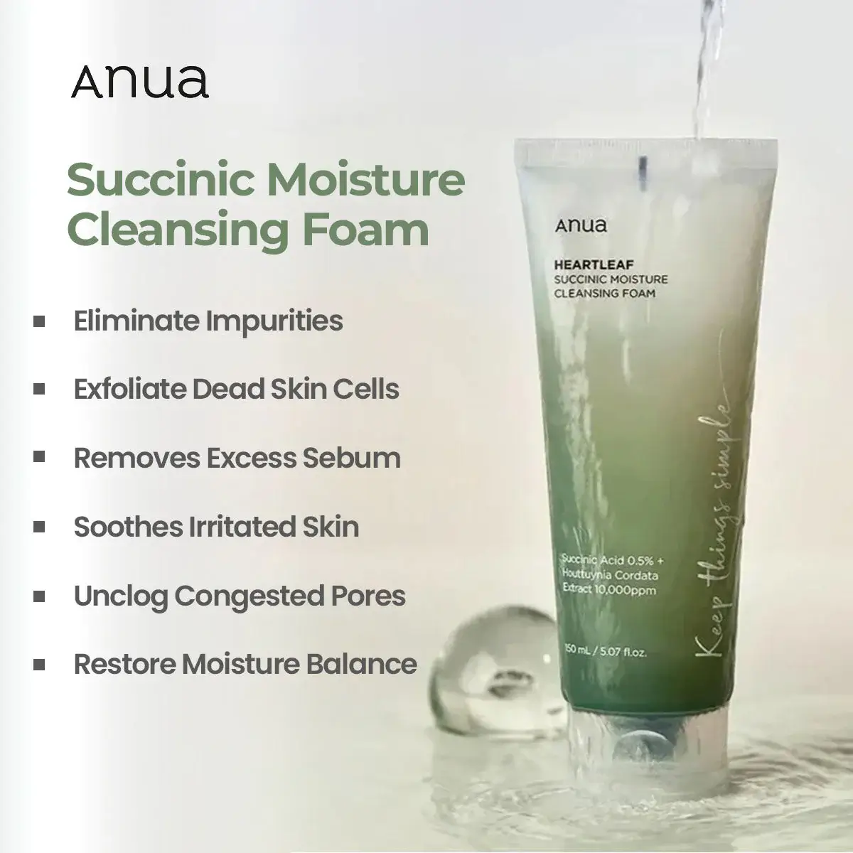 Heartleaf Succinic Moisture Cleansing Foam - image 4